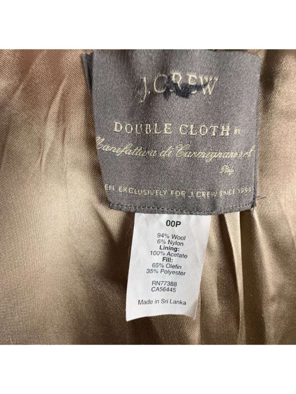 J. Crew Red Double Cloth Wool Coat Size 00Petite Fully Lined Winter Outerwear - Picture 5 of 10